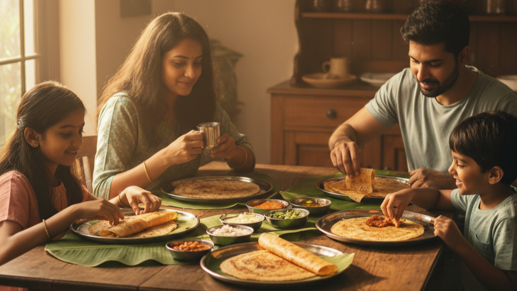 varieties of dosa with family