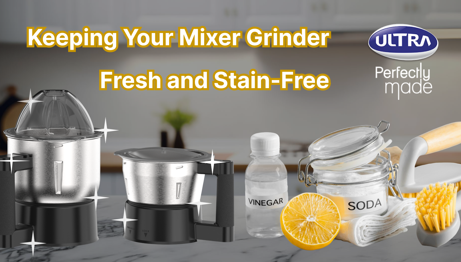 cleaning mixer grinder jar