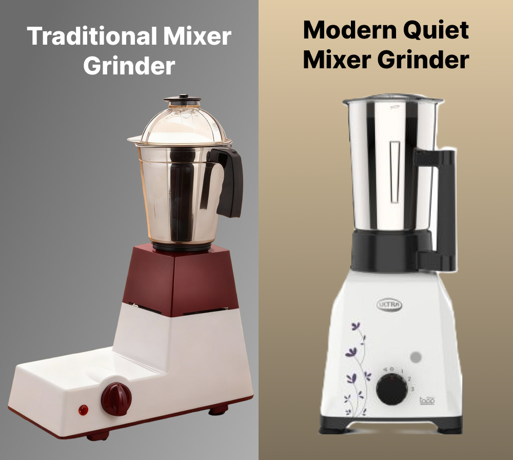 Noisy vs New Noise reduced Grinders