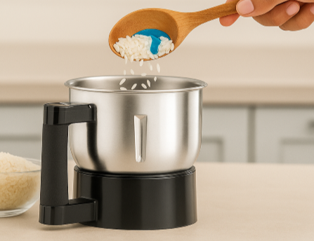 step rice with dishwashing soap